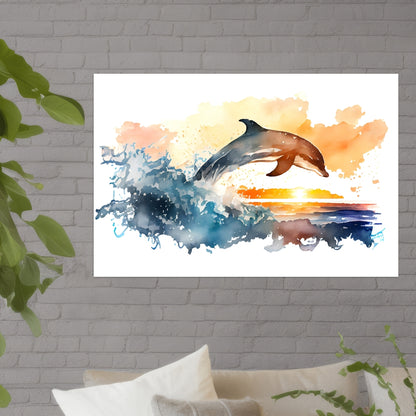 Dolphin Sundown - 5 - Wohnzimmer - Alu-Prints - Acrylglas 
