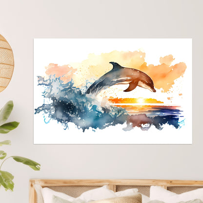 Dolphin Sundown - 6 - Schlafzimmer - Alu-Prints - Acrylglas 