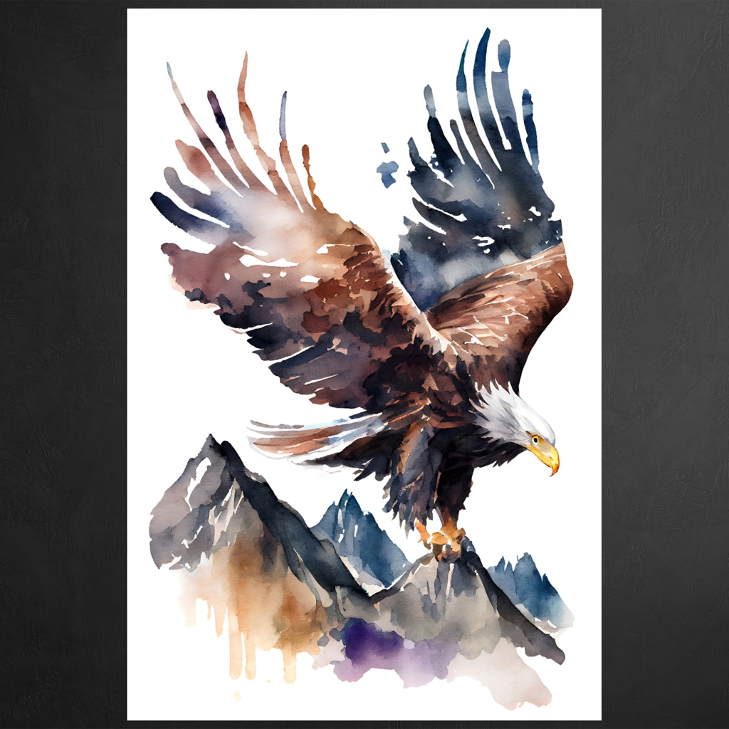 Freedom of the Eagle - Hochformat - 1 - Schwarze Wand - Alu-Prints - Acrylglas 