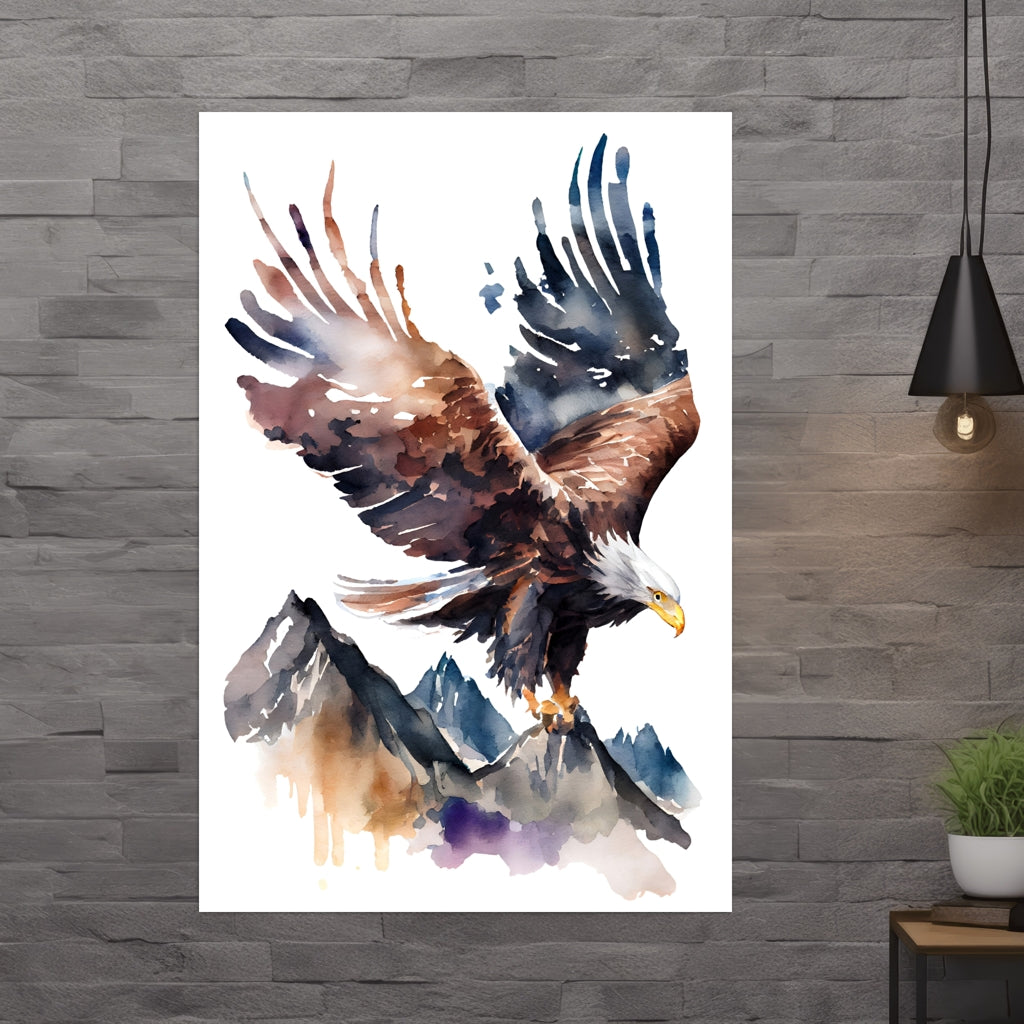 Freedom of the Eagle - Hochformat - 3 - Wohnzimmer Schieferwand - Alu-Prints - Acrylglas 