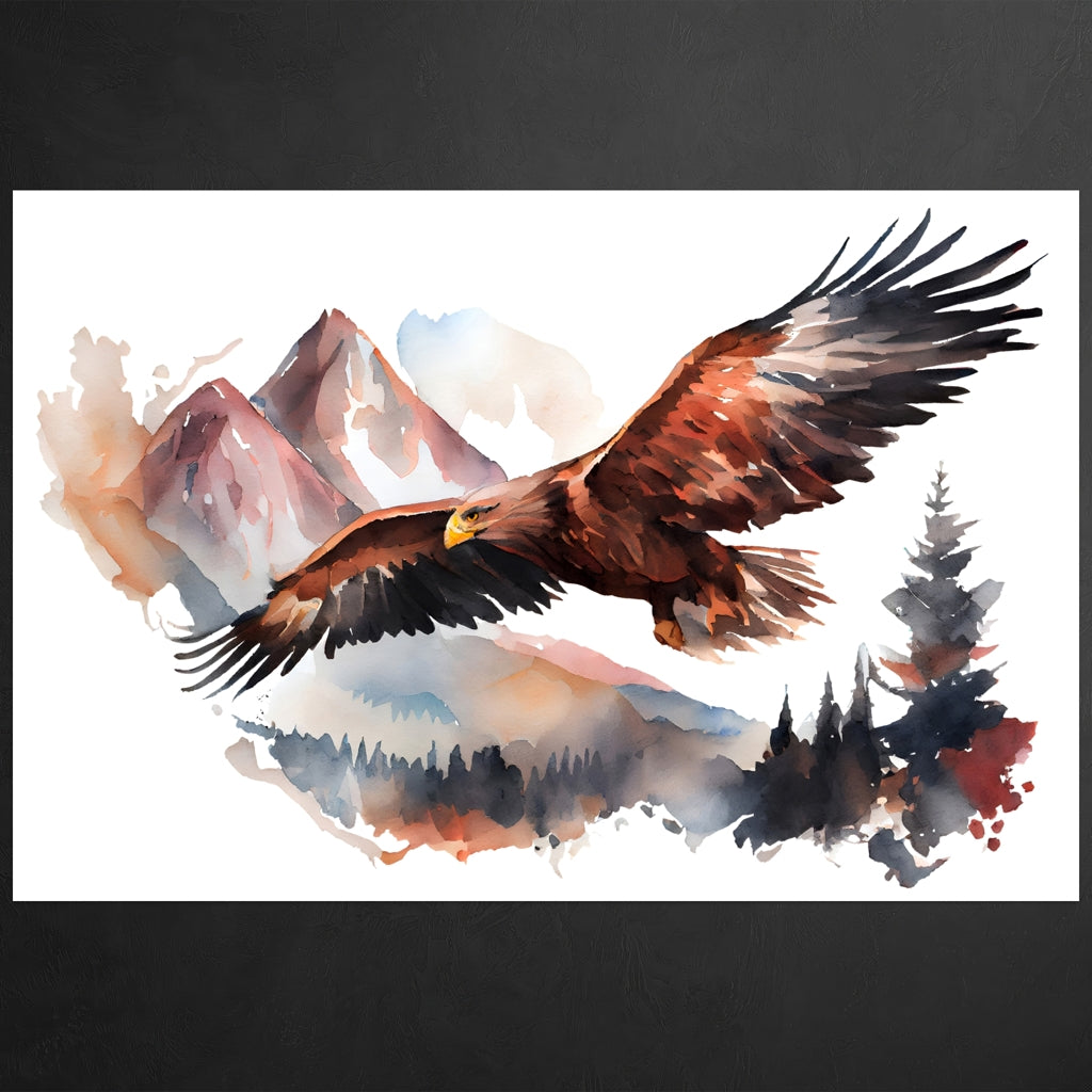 Freedom of the Eagle - Querformat - 1 - Schwarze Wand - Alu-Prints - Acrylglas 