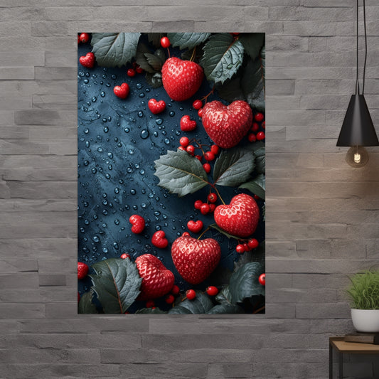 Fruchtige Liebe - digital Art - Hochformat - Wand neutral - Alu-Dibond - Acrylglas 
