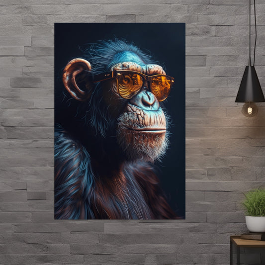 Wise Ape - digital Art - Hochformat - Wand neutral - Alu-Dibond - Acrylglas 